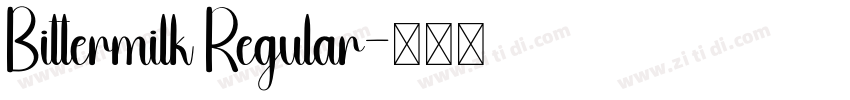 Bittermilk Regular字体转换